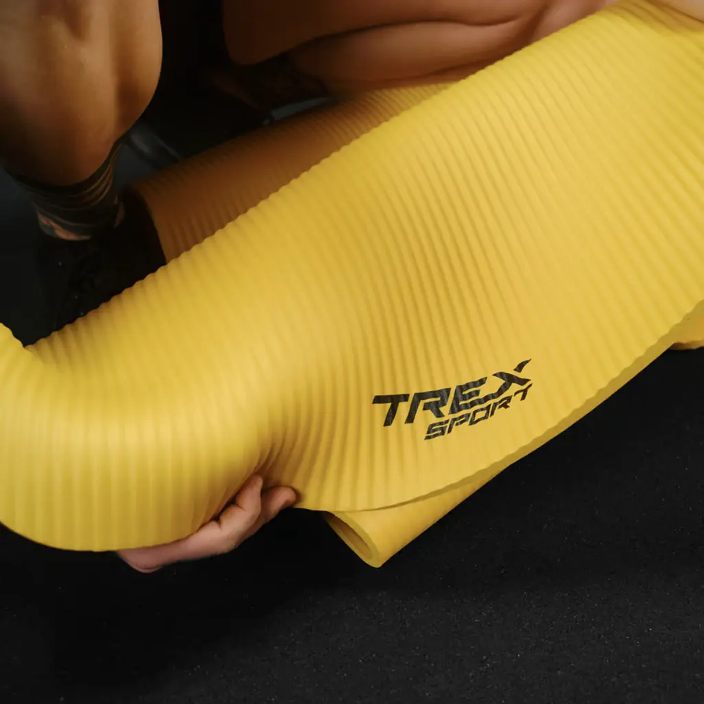 Коврик для йоги Trex Sport TX-018NGM NBR 1см 180х60 жовтий - фото 13