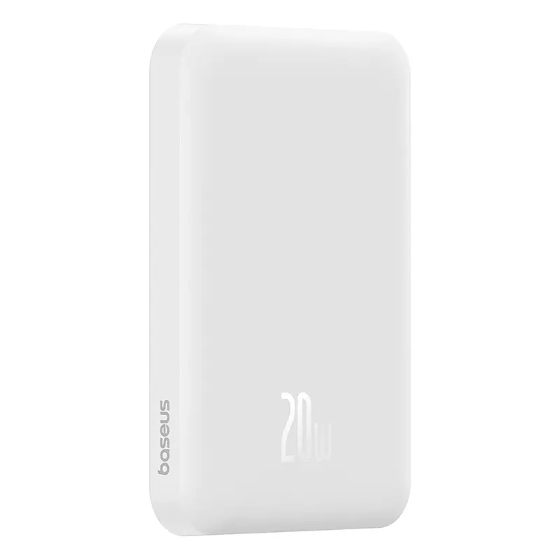 Зовнішній акумулятор Baseus Magnetic Mini Wireless Fast Charge Power Bank 5000mAh 20W Stellar White（With Simple Series Charging Cable Type-C to Typ (P10022107223-00) - фото 5