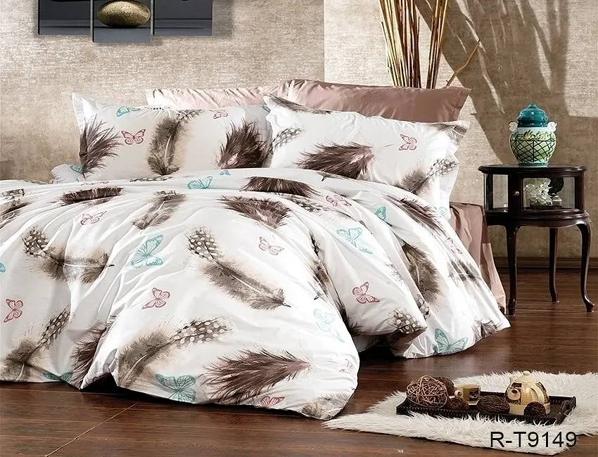 Комплект постільної білизни з компаньйоном (R-T9149) Євро TAG tekstil pbe0036785