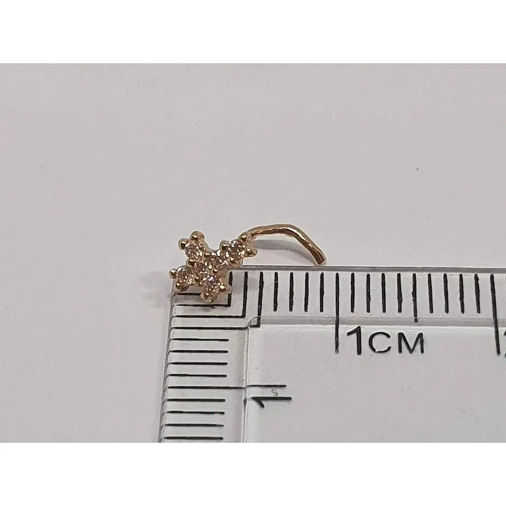 Золота сережка-пірсинг Dear в ніс Dear. 1045.1 - фото 3