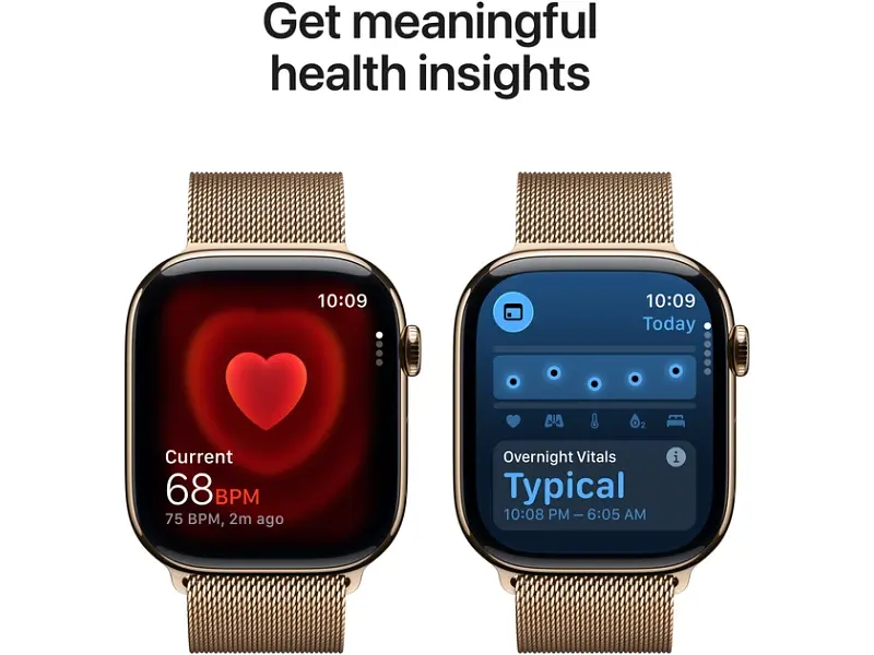 Смарт-годинник Apple Watch Series 11 GPS + Cellular 42mm Gold Tit. Case w. Gold Milanese Loop (MF8Y4) - фото 4