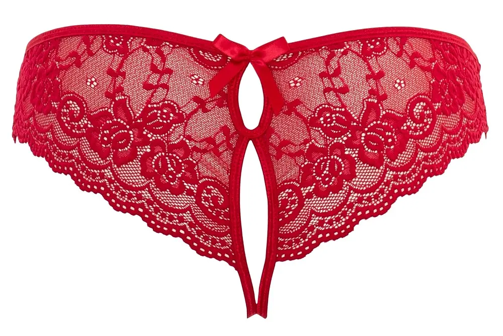 Трусики Cottelli Lingerie Lace L червоний - фото 5
