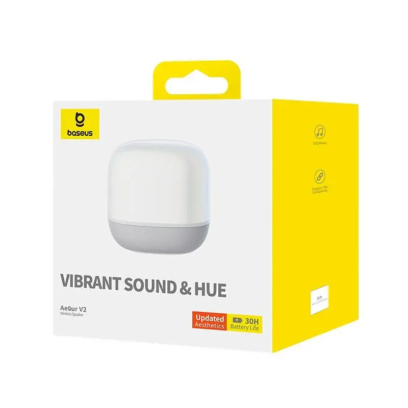 Портативная акустика Baseus AeQur V2 Wireless Speaker Moon белая - фото 4