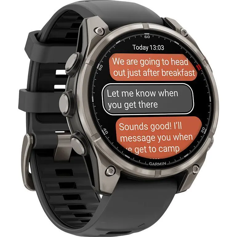 Смарт-годинник Garmin Fenix 8 Pro AMOLED Sapphire 47mm Carbon Gray DLC Titanium with Graphite/Black Silicone Band (010-03198-11) [145041] - фото 3
