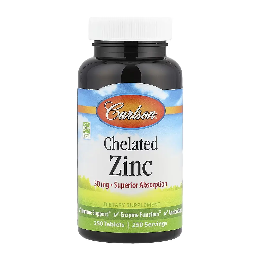 Хелатний цинк Chelated Zinc - 250 tabs