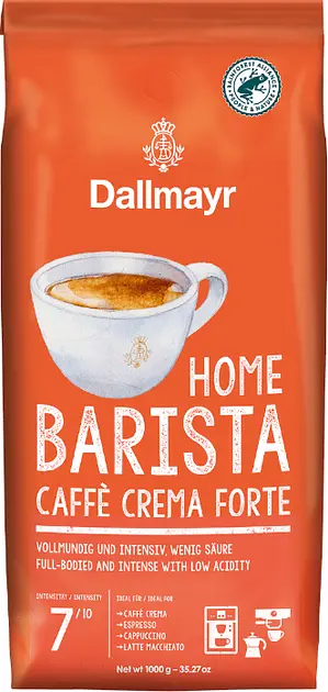 Кава в зернах Dallmayr Barista Caffe Crema Forte 1 кг (4008167040002)