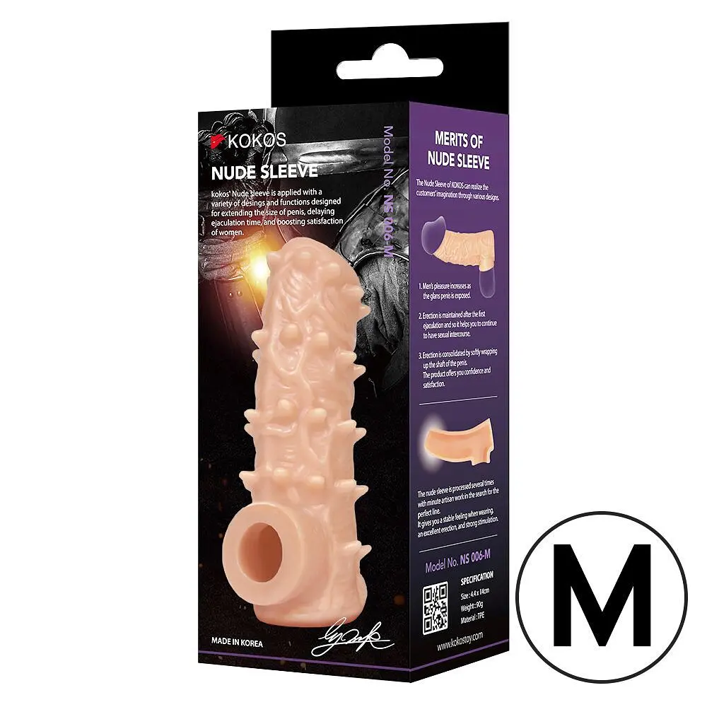 Насадка на член Kokos Nude Sleeve NS 006, M - фото 6