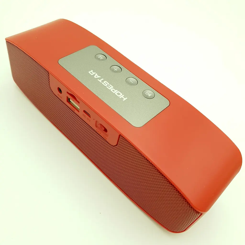 Бездротова акумуляторна колонка Bluetooth акустика FM MP3 AUX USB Hopestar H11 червоний - фото 3