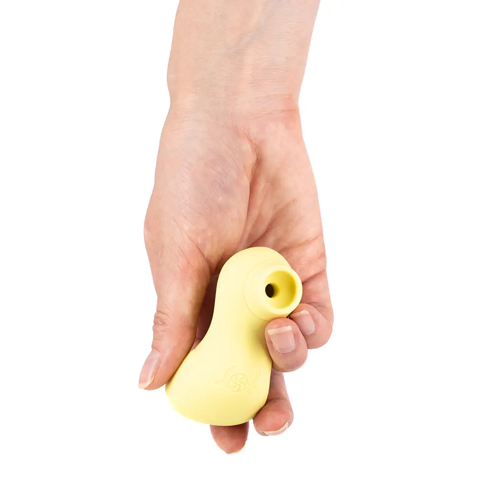 Вакуумний стимулятор клітора Fantasy Ducky 8,3 см (жовтий) - фото 7