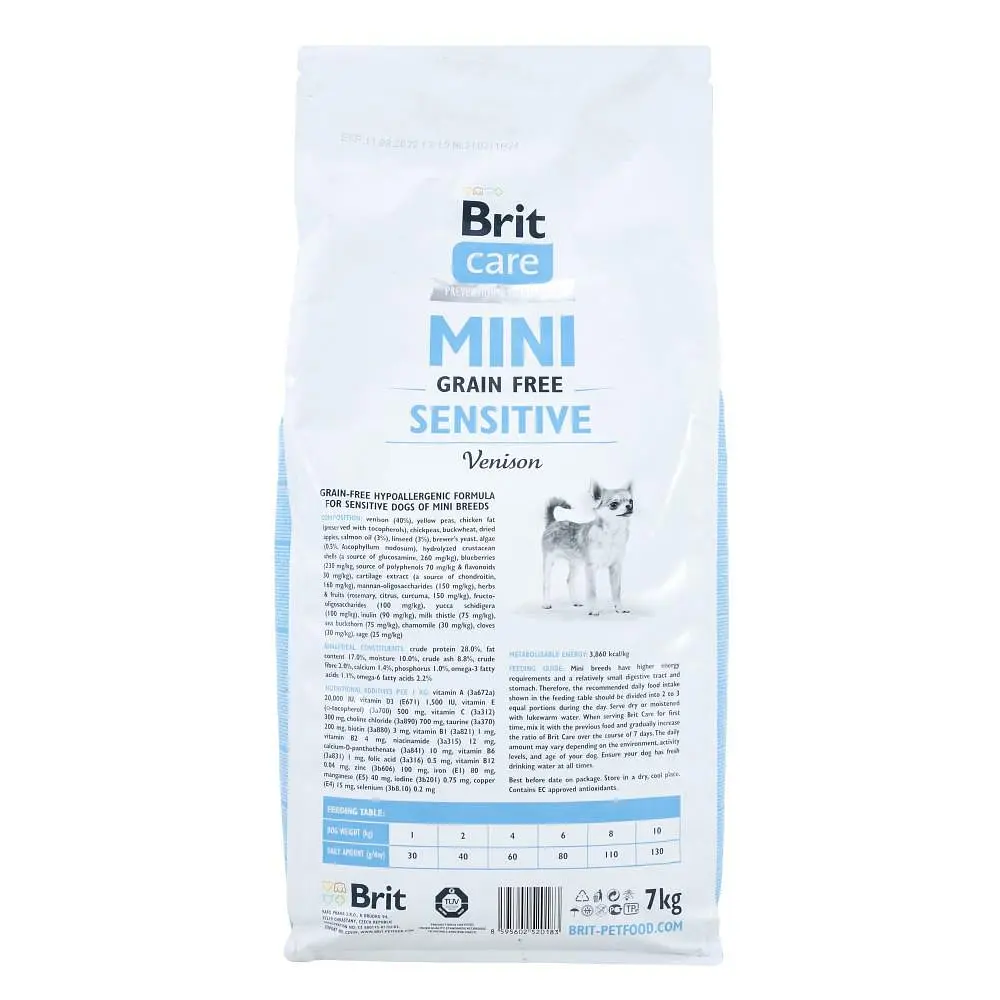 Сухой корм Brit Care GF Mini Sensitive 7 кг для собак мини пород с чувствительным пищеварением - фото 3