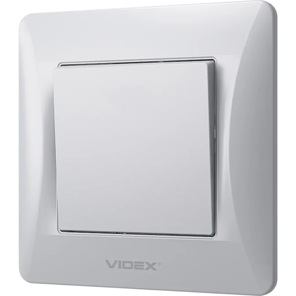 Вимикач одноклавішний Videx Binera срібний шовк 1 шт. - фото 2
