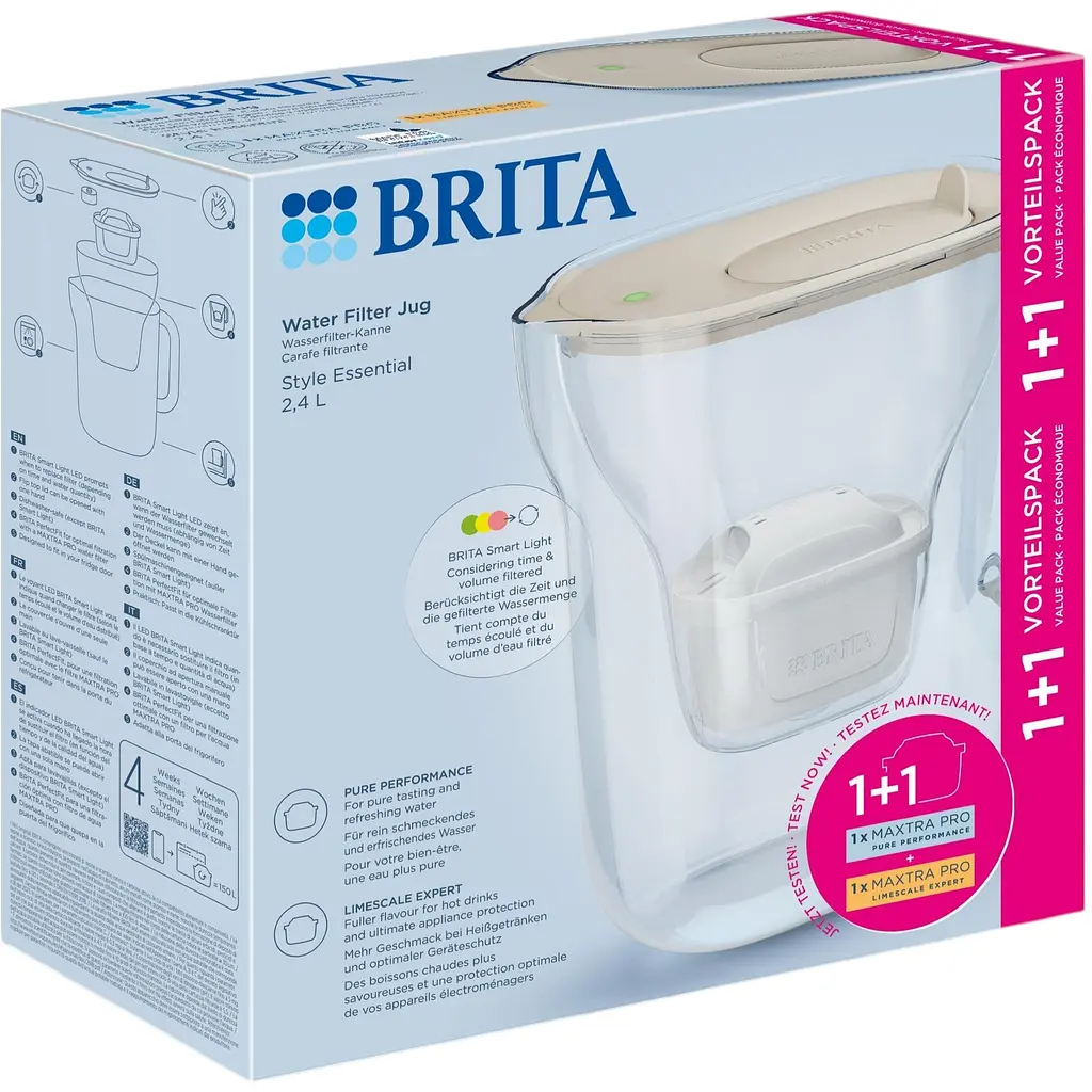 Фільтр-глечик Brita Style Essential Mxpro пісочний + 2 картриджа (1057797) - фото 8