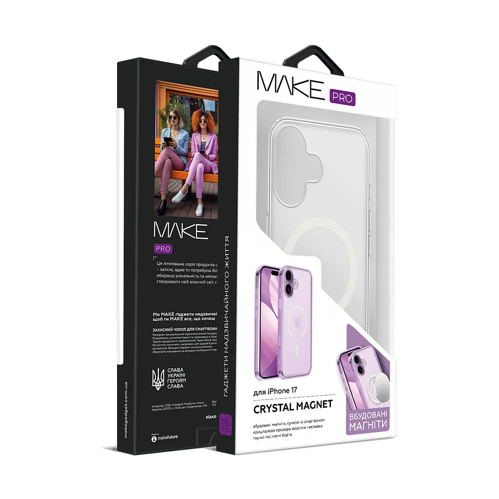 Чохол MAKE Apple iPhone 17 Crystal Magnet - фото 2