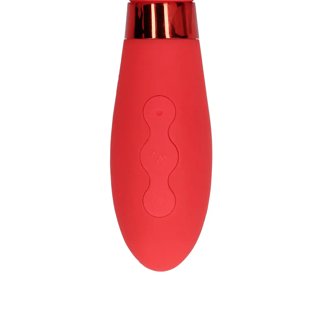 Вібратор Loveline Smooth Silicone G-Spot 20.5 см червоний - фото 4