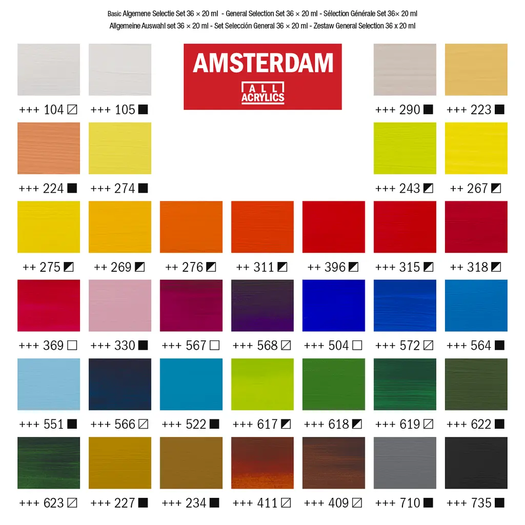 Набір акрилових фарб Amsterdam General Selection 36х20 мл Royal Talens (8712079456825) - фото 5