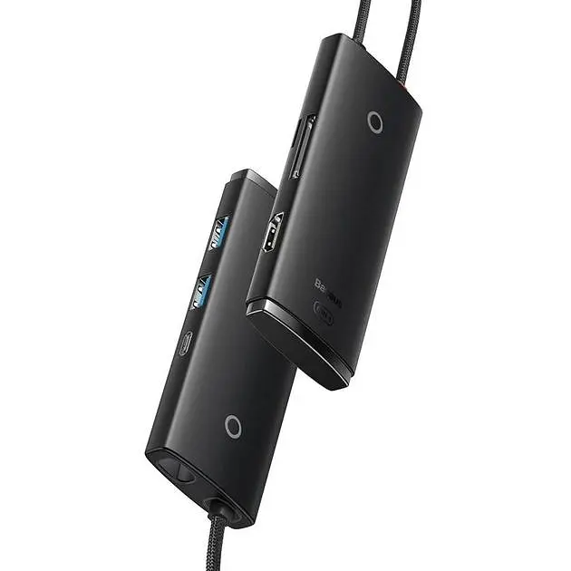 USB-Хаб Baseus USB-Hub Lite Series 6-Port Type-C HUB Docking Station (Type-C to HDMI+USB3.0*2+Type-C Data+SD (WKQX050001) - фото 2