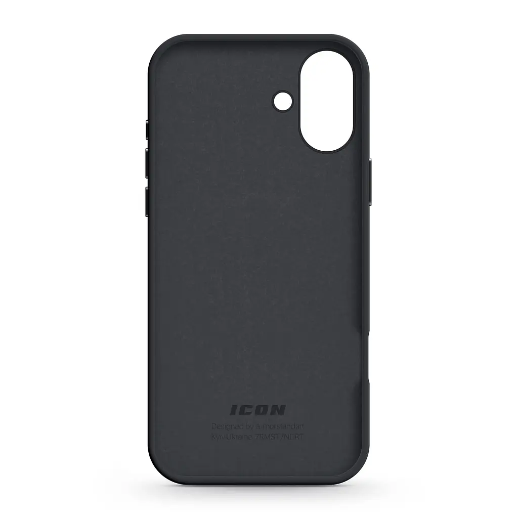 Силиконовый чехол для Apple iPhone 16 Plus, ICON2 Case, черный, противоударный, панель, защита всего корпуса, матовая поверхность Soft Touch, выступает над дисплеем, совместим с защитными стеклами и пленками, с микрофиброй, ArmorStandart (ARM78623) - фото 2