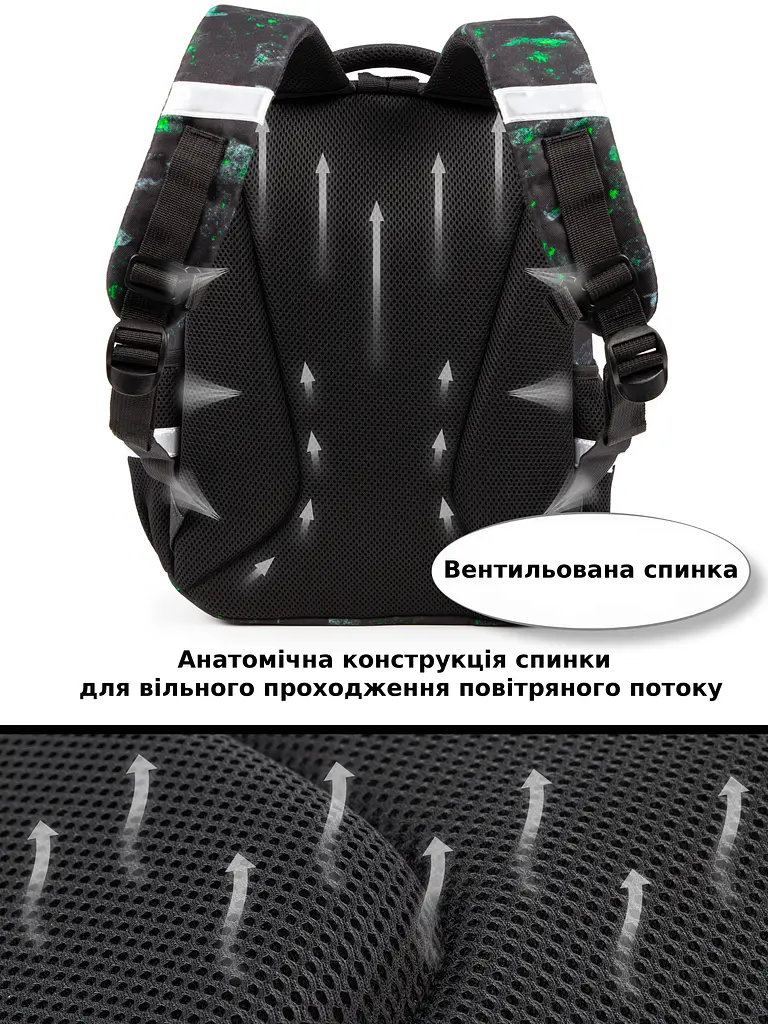 Шкільний ортопедичний рюкзак 6 в 1 School Standard 38х30х18 см Майнкрафт для хлопчика початкової школи (SET 170-86) - фото 8