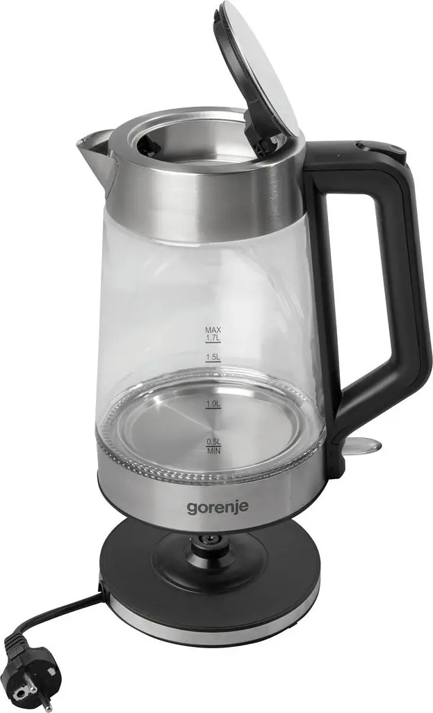 Gorenje Електрочайник 1.7л, 2,200 Вт, strix контроль, скло, білий - фото 2