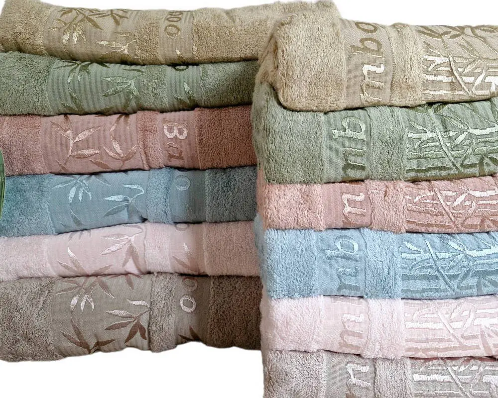 Набір турецьких махрових рушників Cestepe 50х90 6 штук + 70х140 6 штук Bamboo Zumrut Light - фото 3