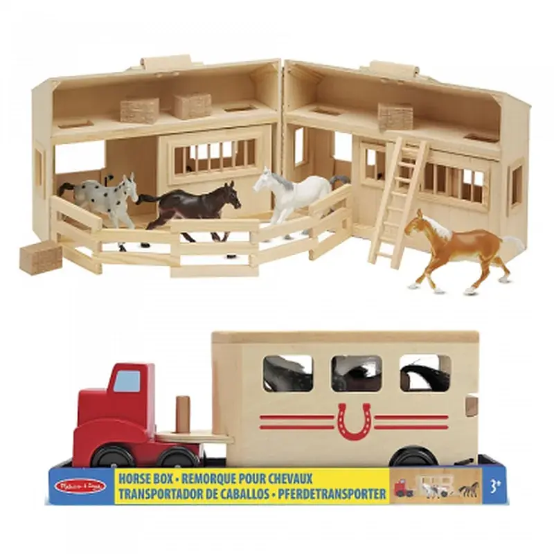 Ігровий набір Melissa&Doug Дерев'яна конюшня з конячками (MD3704) - фото 5