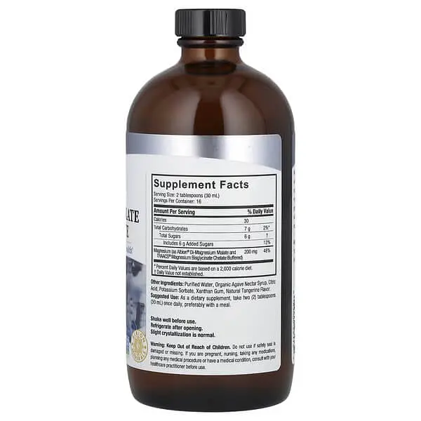 Магній Liquid Magnesium Malate and Glycinate 480 мл Nature's Answer vit0005484 - фото 2