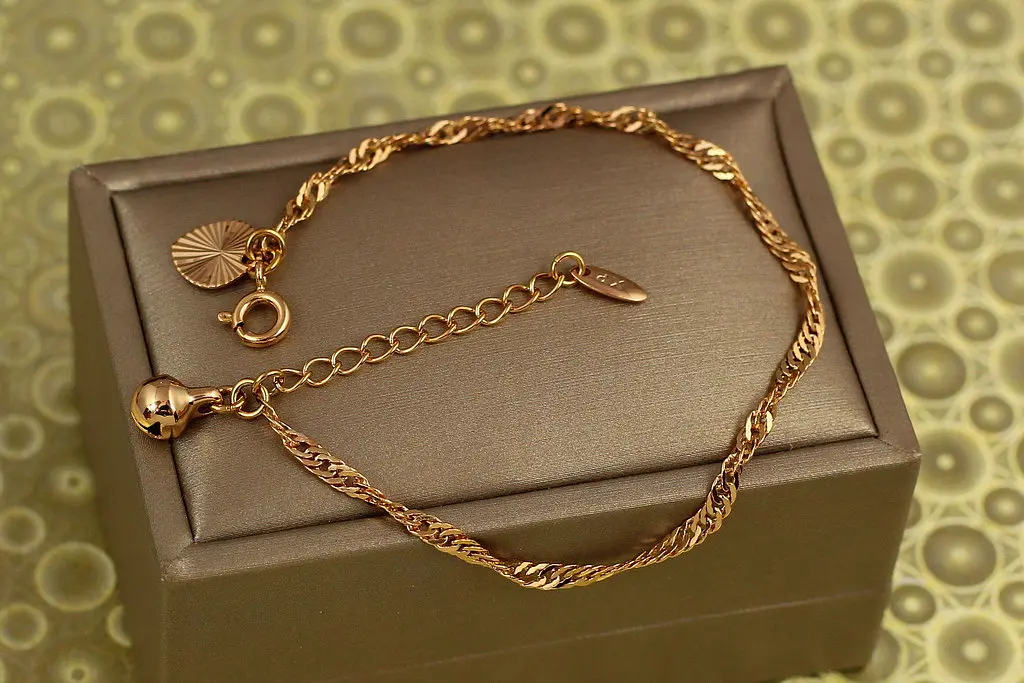 Браслет Xuping Jewelry Сингапур 17 см 3 мм золотистий