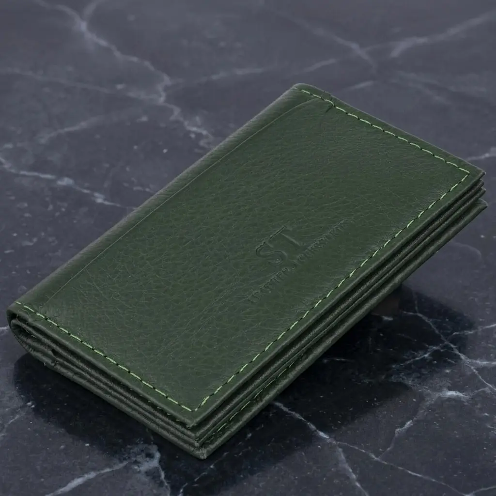Візитниця-книга ST Leather 19215 зелена - фото 11