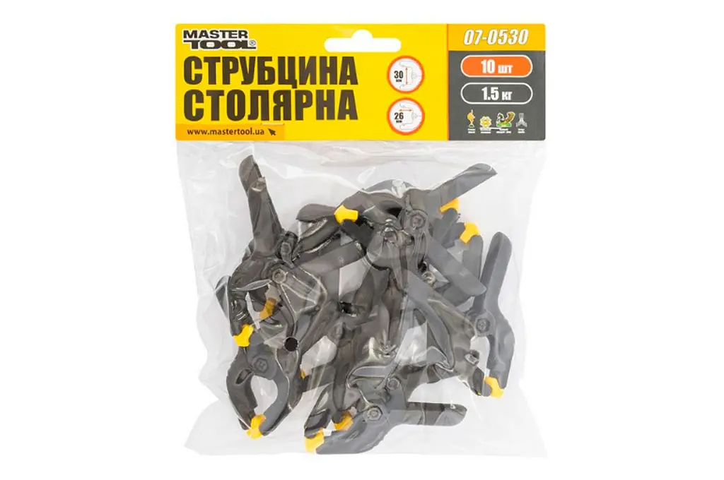 Струбцина пружинна Mastertool 30 мм (в упаковці 10 шт.) - фото 3