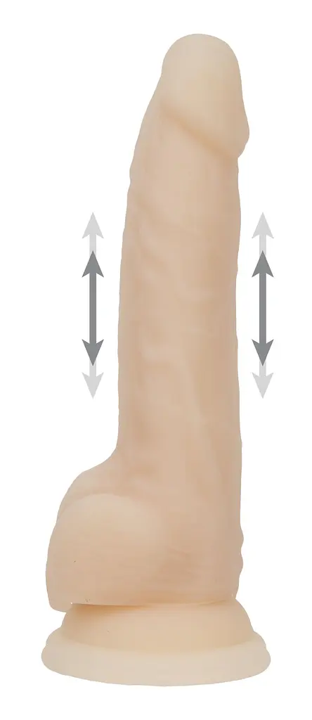 Реалістичний вібратор з пульсацією ADDICTION - Naked - 9 Thrusting Dildo with Remote - Vanilla ADDICTION SO5588 92293 - фото 4