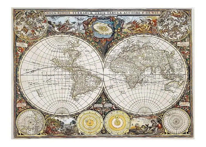 Пазл Trefl дерев'яний фігурний Антична мапа світу 1000 ел. (20144) - фото 2