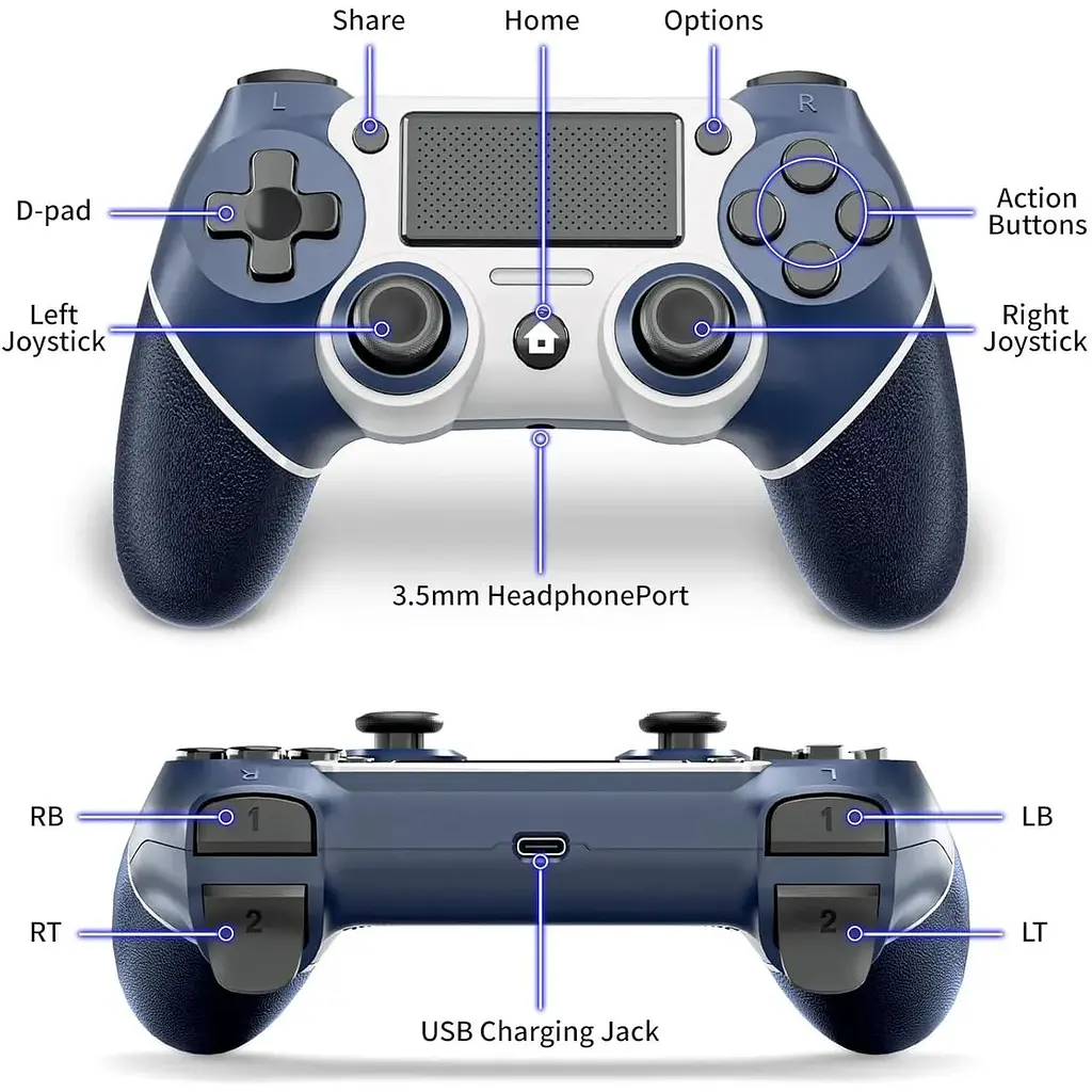 Контролер для пульта дистанційного керування P4, сумісний із Playstation 4/Slim/Pro - фото 4