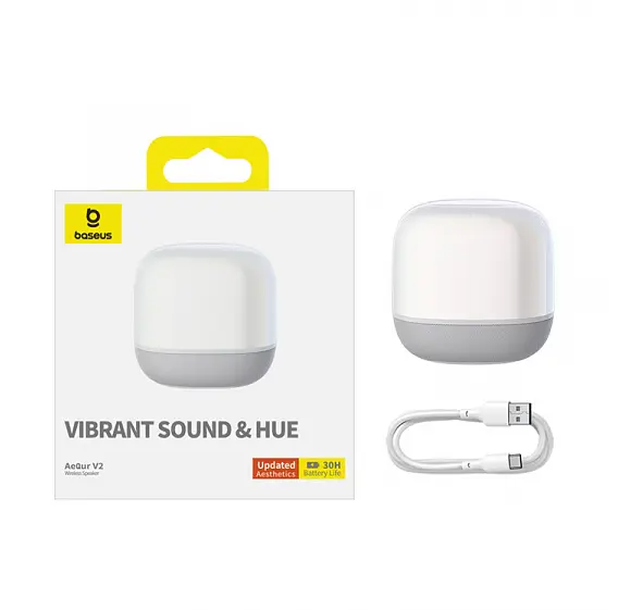 Колонка Baseus AeQur V2 Wireless Speaker Белая A20050500211-00 - фото 2