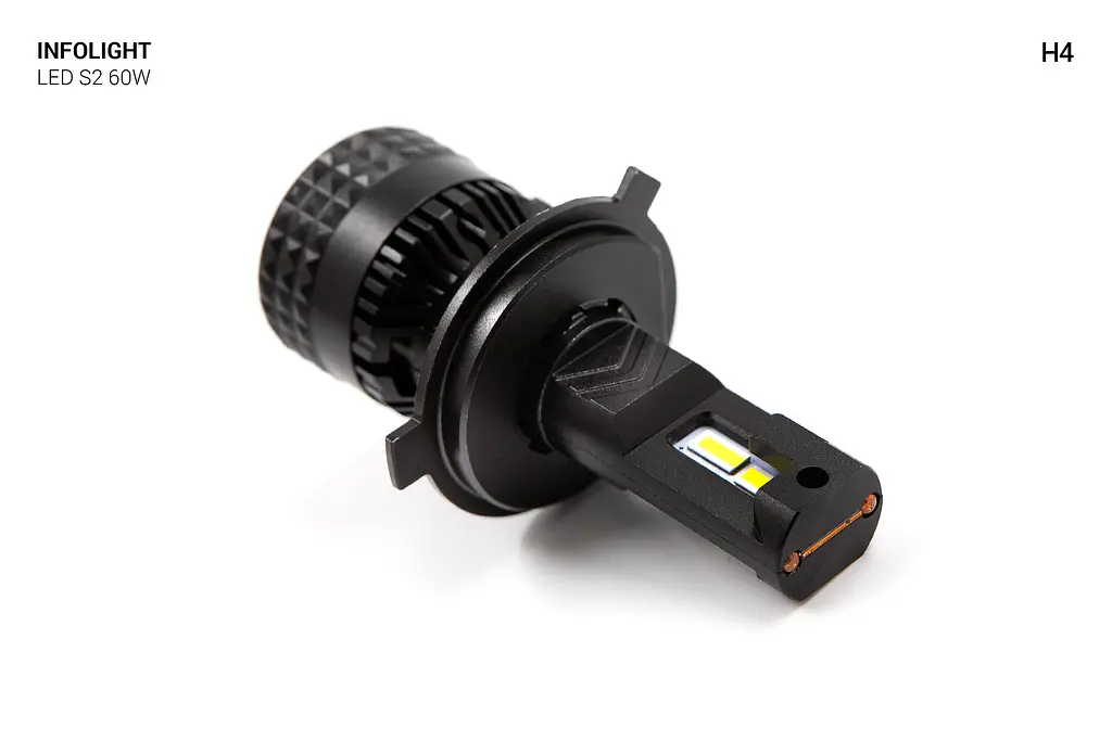 Комплект світлодіодних ламп Infolight S2 H4 60W - фото 3