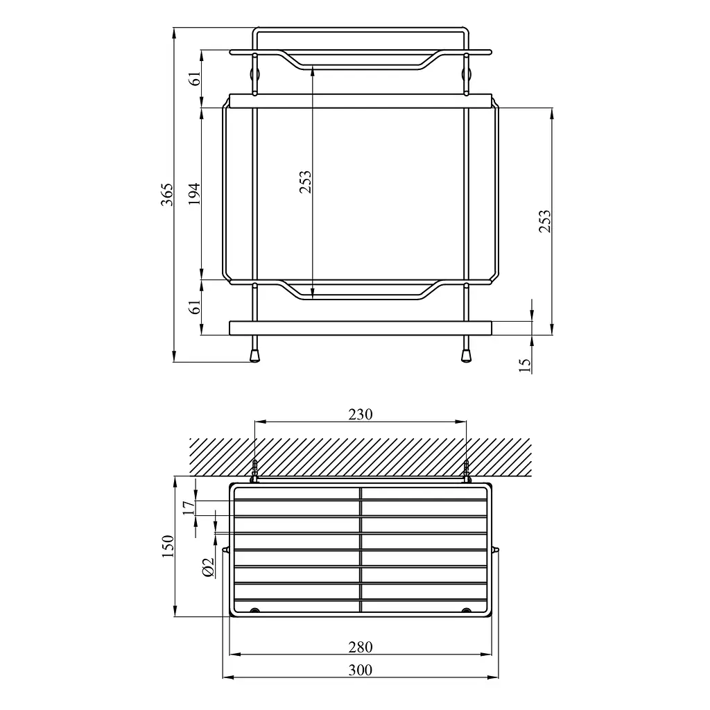 Полка для ванной комнаты Kroner KRM Rizze - ACC330-2 CV022915, Хром - фото 2