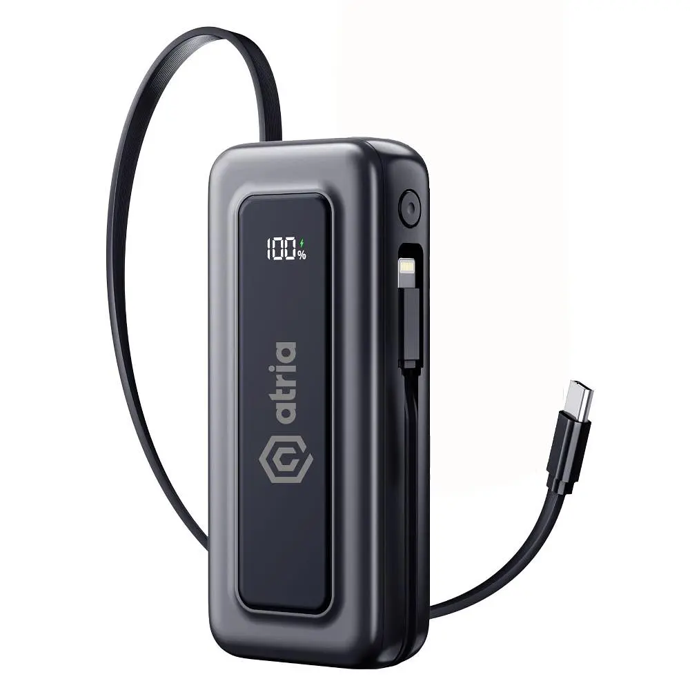 Павербанк ATRIA Black 10 000 mAh / 35 Вт (WPD-35S)