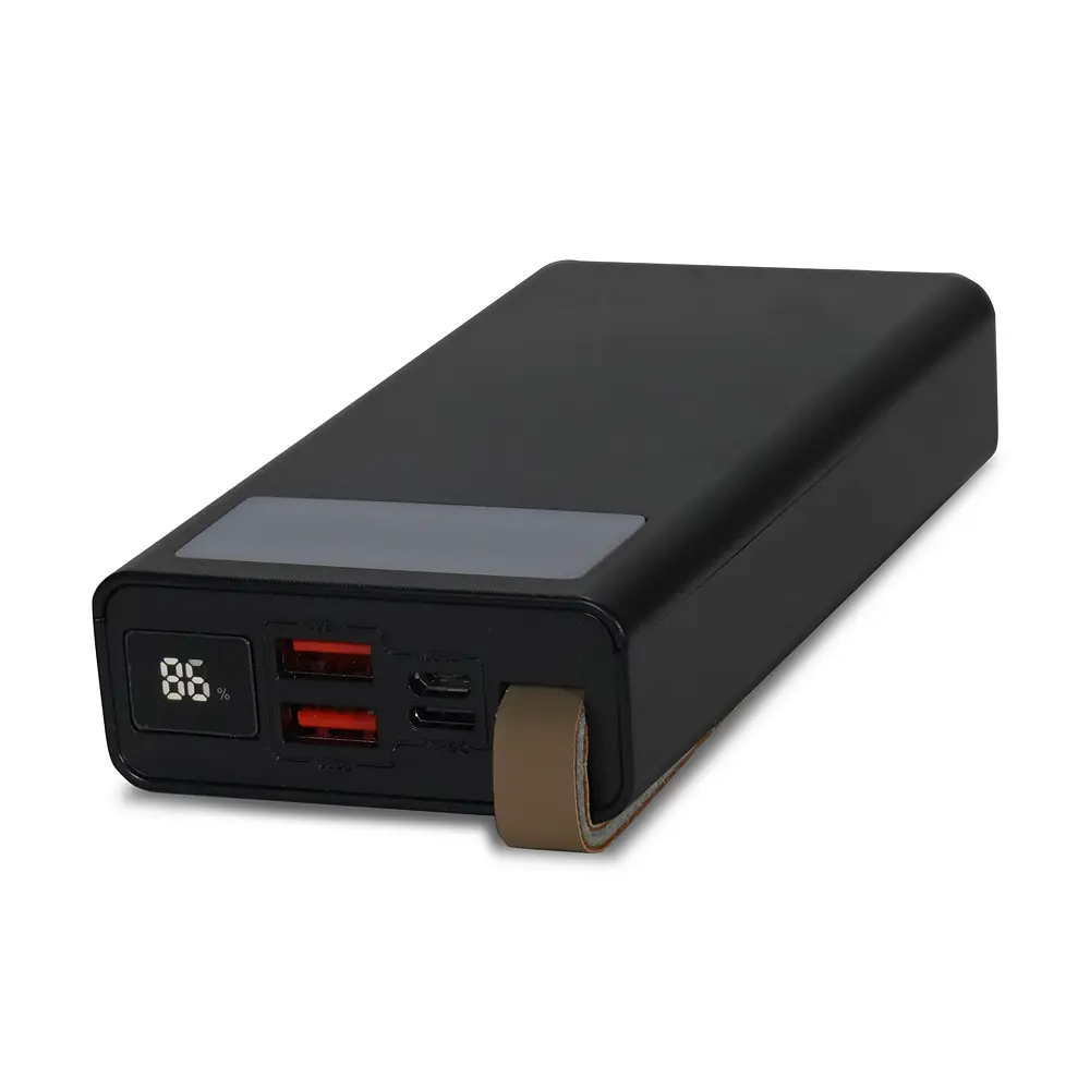 Повербанк 20000mAh Power Bank Kraft TPB-2320 Black 22.5W QC3.0 LED-ліхтар (43-00031) - фото 6