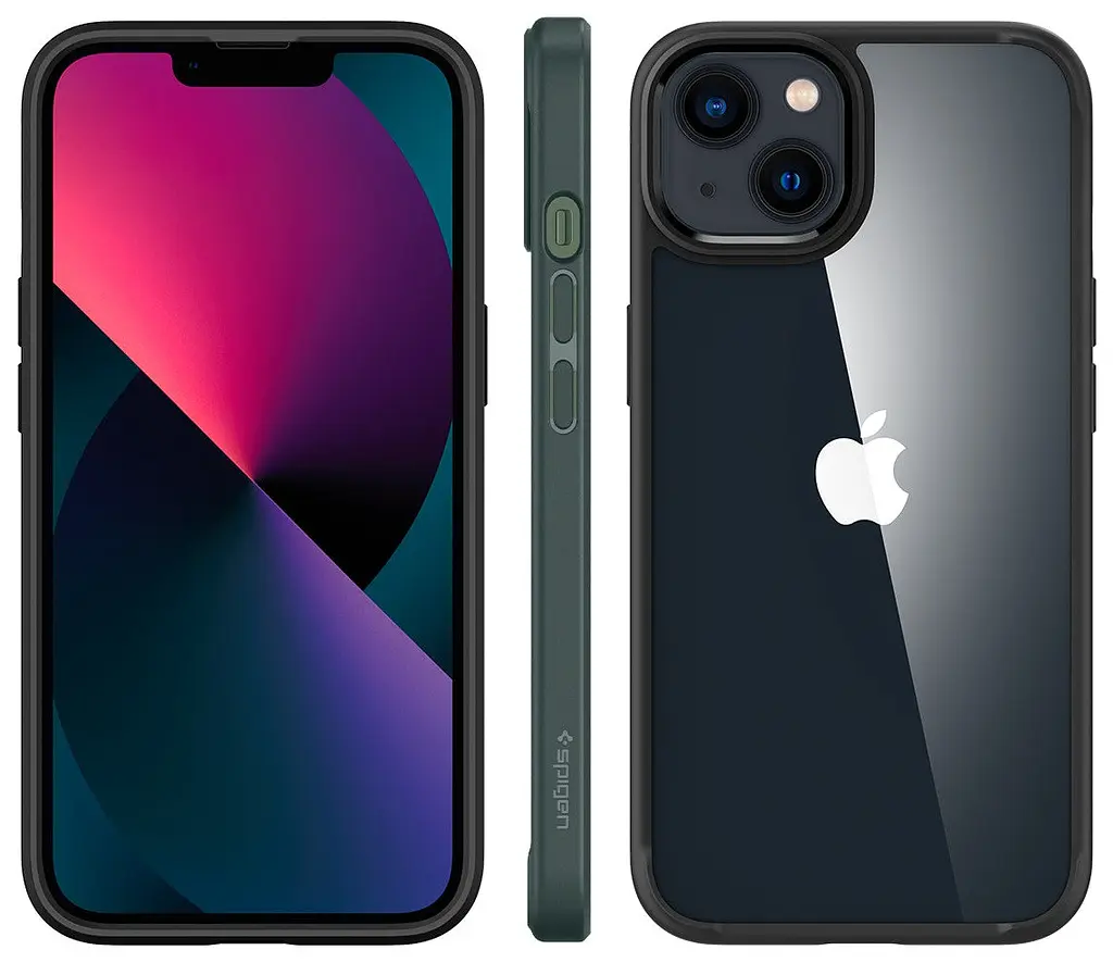 Оригінальний протиударний чохол Spigen Ultra Hybrid для iPhone 13 Matte Black ACS03523 - фото 10