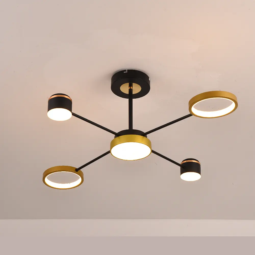 Накладная светодиодная люстра Ardero AL6120ARD STORIA 41Вт черный золото - фото 3