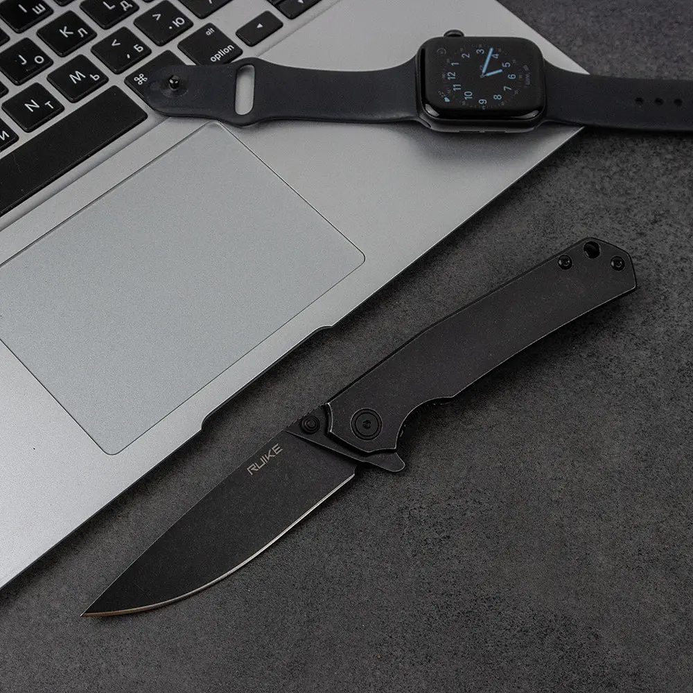 Ніж складаний туристичний Ruike P801-SB/(8.6 см) 14C28N/3cr14n чорний - фото 4