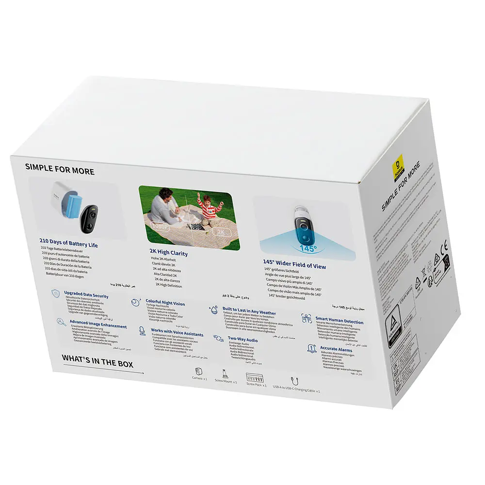 IP-камера відеоспостереження Baseus Security N1 Outdoor Camera 2K біла (S0ST002130) - фото 3