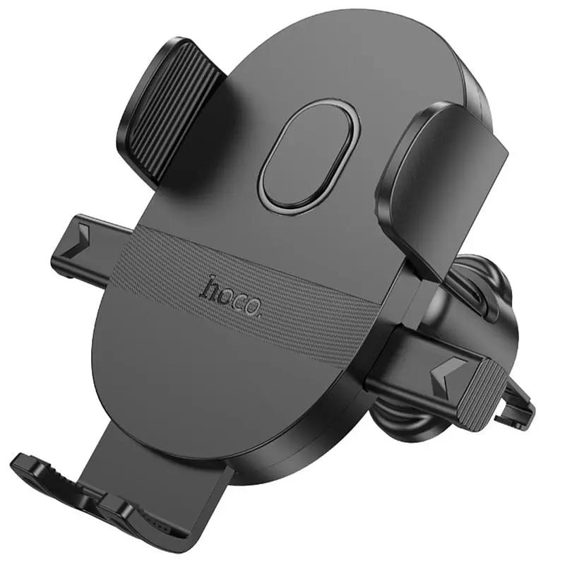 Автодержатель Hoco H18 Mighty one-button (воздухозаборник) Черный - фото 7