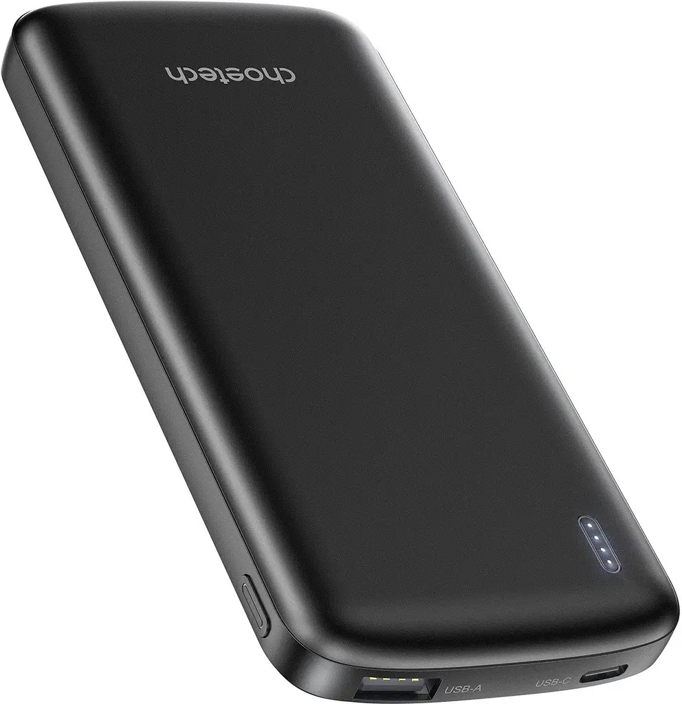 Універсальна мобільна батарея Choetech 10000mAh 12W USB-A,USB-C чорна - фото 3