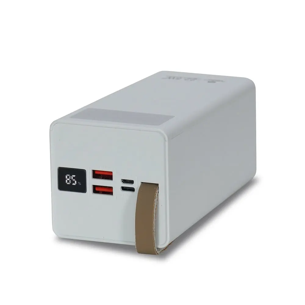 Повербанк 50000mAh Power Bank Kraft TPB-2350 White 22.5W QC3.0 LED-ліхтар (43-00038) - фото 2