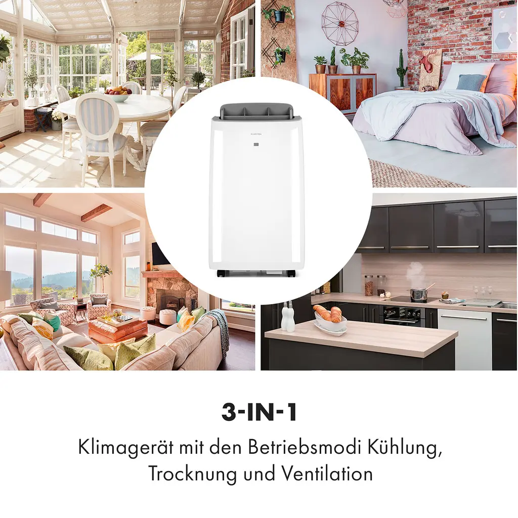 Мобільний кондиціонер Klarstein Grandbreeze Eco 12K 3-в-1 460 м³/год (10035809) - фото 9
