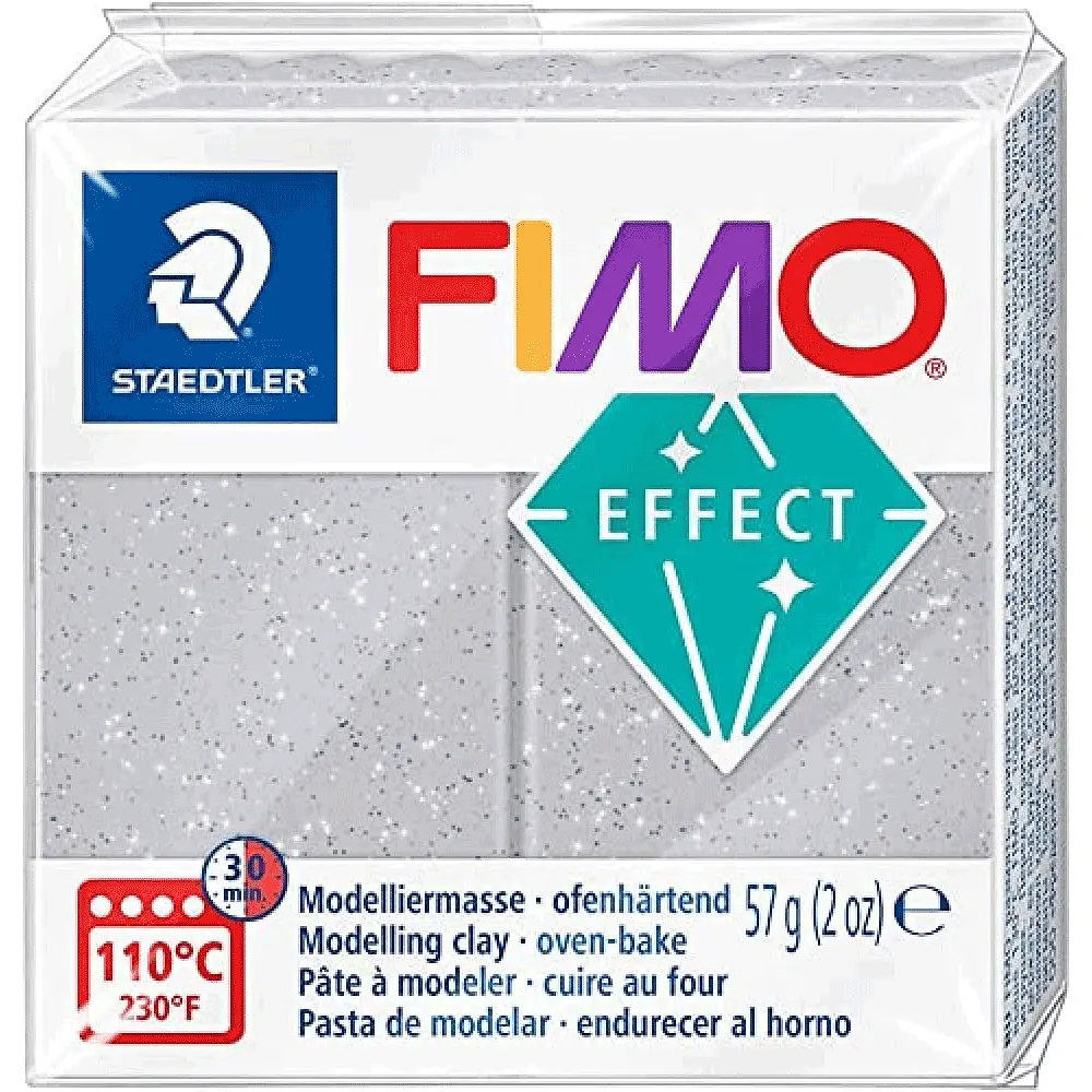 Пластика Effect Срібло з блискітками 57 г Fimo (4007817096307)