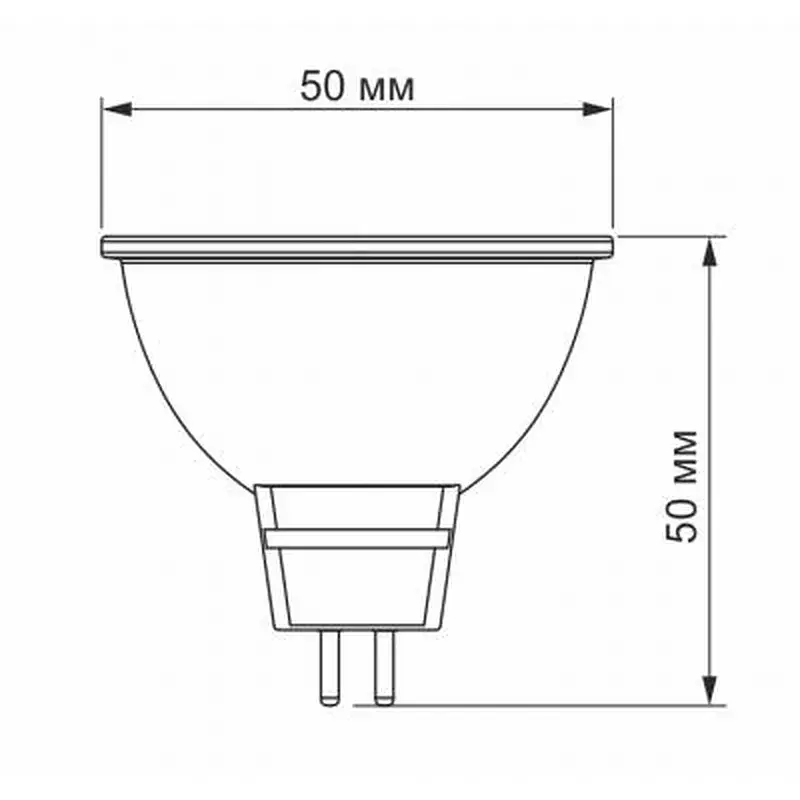 Лампочка Videx MR16e 3W GU5.3 4100K 220V (VL-MR16e-03534) - фото 3