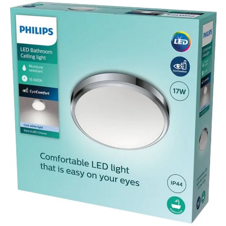 Світильник Philips Doris CL257 EC RD 17W 40K C HV IP44 06 для ванної кімнати хром (929002514301) - фото 2