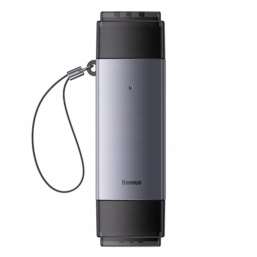 Кардрідер Baseus Airjoy USB-A & USB-C to SD/TF Grey (WKQX060113) [83622] - фото 4