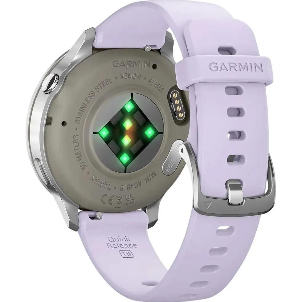Смарт-часы Garmin Venu 4 41mm Silver with Periwinkle Silicone Band (010-03013-01) [146405] - фото 6